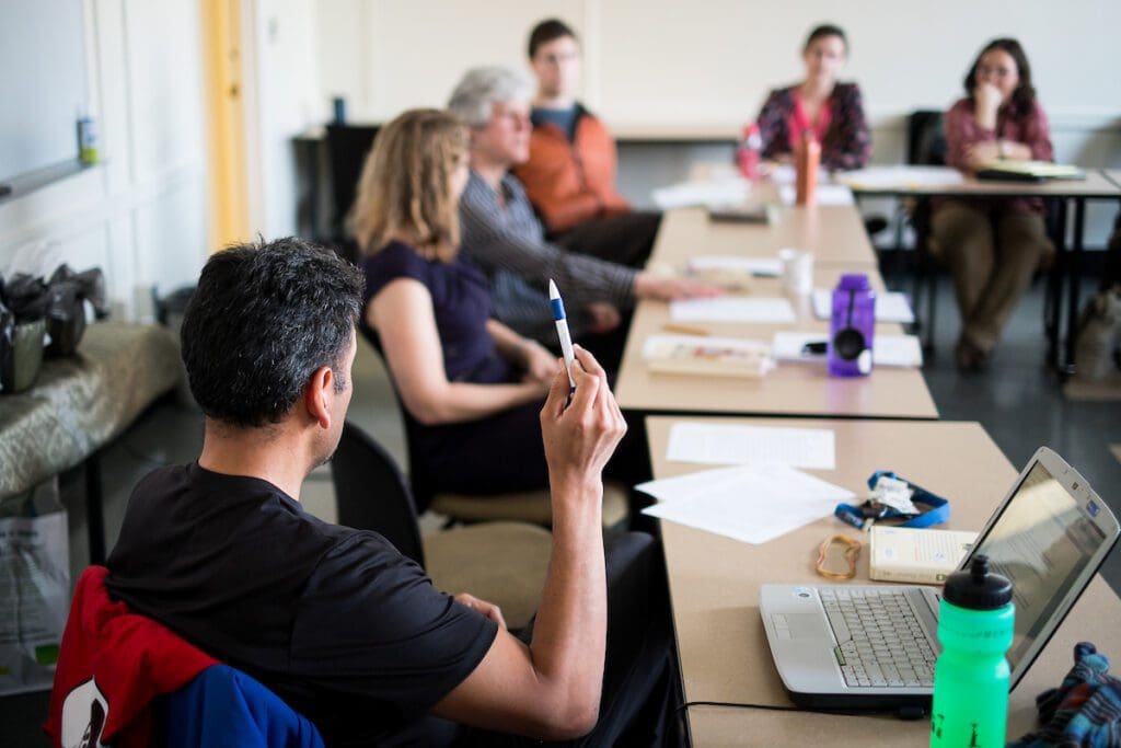 Group of students in discussion