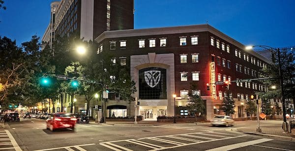 The Wake Forest University Charlotte Center at dusk on Thursday, August 25, 2016.