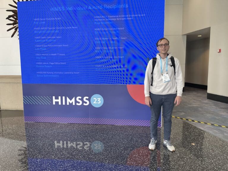 Scott Wells, online Health Informatics student, at HIMSS