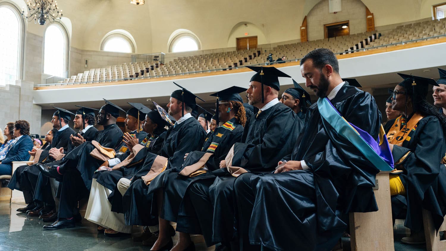 SPSS Graduating Students at the Inaugural SPSS Hooding Ceremony