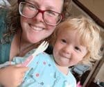 Veronica Glasson and daughter smiling